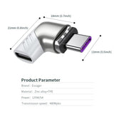Magnetic Usb C Adapter,Right Angle Magnetic Usb C To Usb Type C Connector With