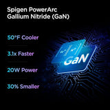 Spigen USB C Charger Block, [GaN Fast] 20W USB-C Power Adapter Type C for iPhone 15 14 13 Plus Pro Max 12 Mini MagSafe Z Fold Flip Pixel 8a Fast Foldable Wall Charger PD Charging AirPods Apple Watch