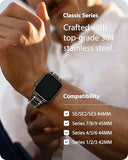 Bands Compatible With Apple Watch Band 45Mm 44Mm 42Mm 46Mm 49Mm 41Mm 40Mm 38Mm,Stainless Steel Iwatch Band With Case For Apple Watch Series 11 10 9 8 7 6 5 4 3 2 1 Se3/2/1 Ultra3/2/1, 42Mm 44Mm 45Mm, Black And Gold