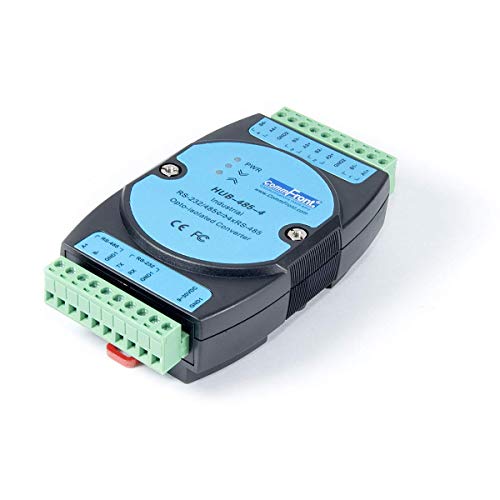 Industrial Rs485 Opto-Isolated Hub/Splitter/Repeater, 2500V Optical Isolation, Supports 4X128 Rs-485 Nodes (Expandable), Din-Rail/Wall/Panel Mount