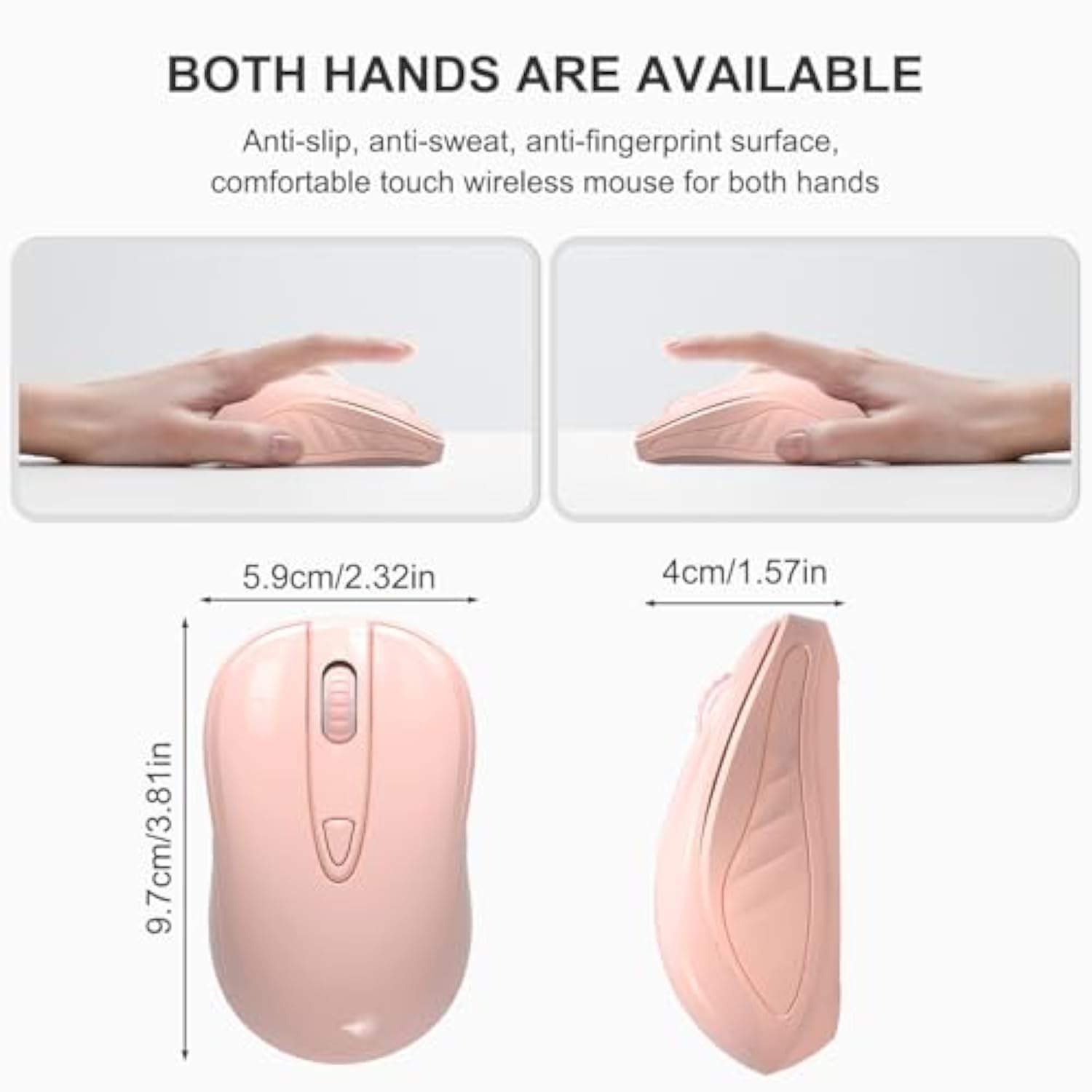 Wireless Mouse For Laptop Computer Mouse With Usb Receiver 2.4Ghz Optical Trac