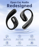 Open Ear Earbuds Bluetooth 6.0 Sport Wireless Headphones 56Hrs Playtime Ear Buds With Microphone Ipx5 Sweatproof Over Ear Hook Headset Powerful Sound Earphone For Workout Running (Black)
