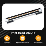 Thermal Printhead Compatible With Zebra Gk420D, Gx420D, Zp450, Zp500, Zp505, Zp550 Printers, 203Dpi Thermal Print Head