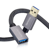 Usb 3.0 Extension Cable 2Ft/0.6M,Usb Extender Cable Type A Male To Female Data Transfer Cord 5Gbps For Playstation,Oculus Vr,Usb Flash Drive,Card Reader,Hard Drive,Keyboard,Printer