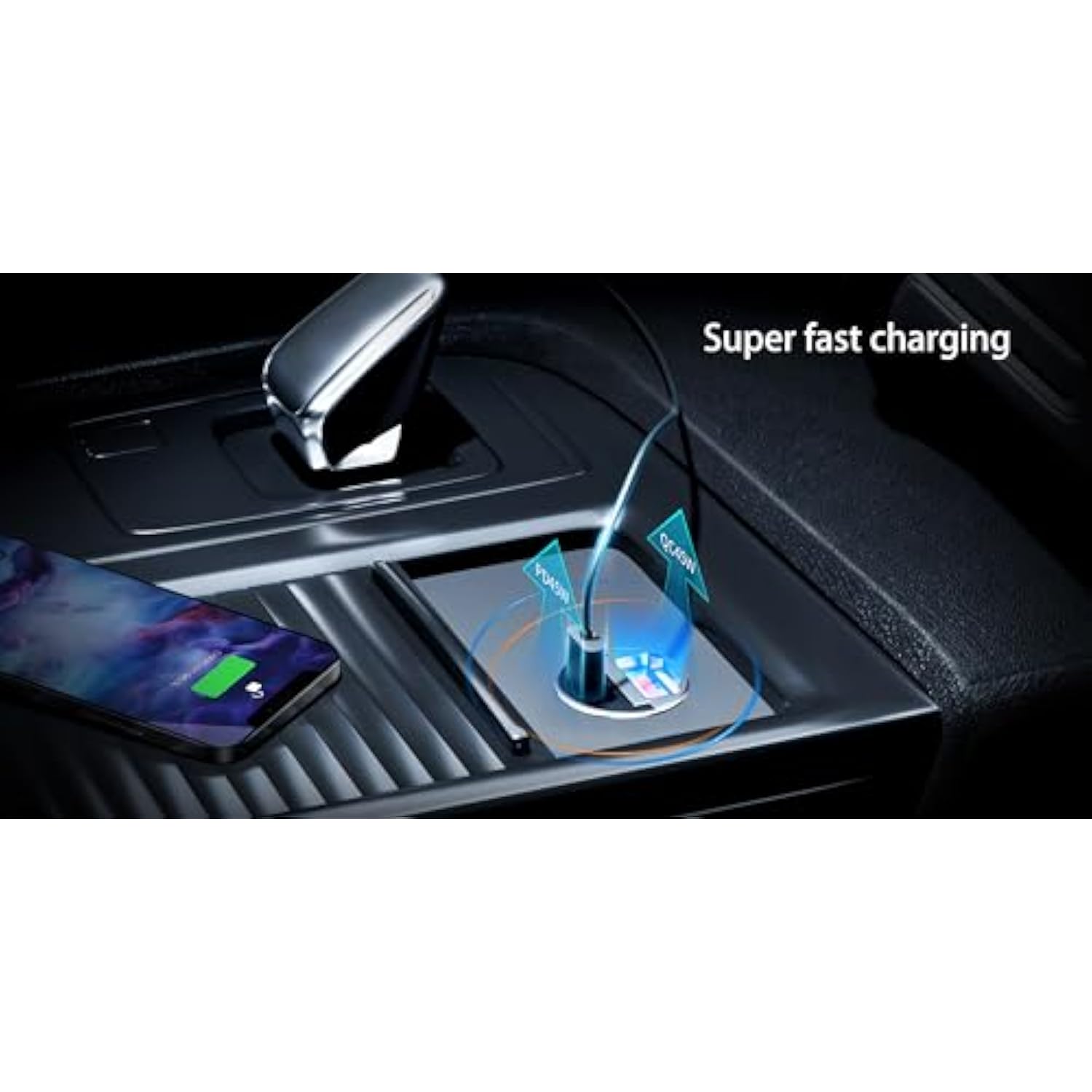 90W Usb-C Super Fast Car Adapter,[Pps Pd45W+Qc45W][2 Pack][Flush Fit&All-Metal] Dual Port Usb-C&A Cigarette Lighter Charger For Iphone15/14/13, Galaxy S23/22,Pixel8, Ipad Pro, Airpods, And More