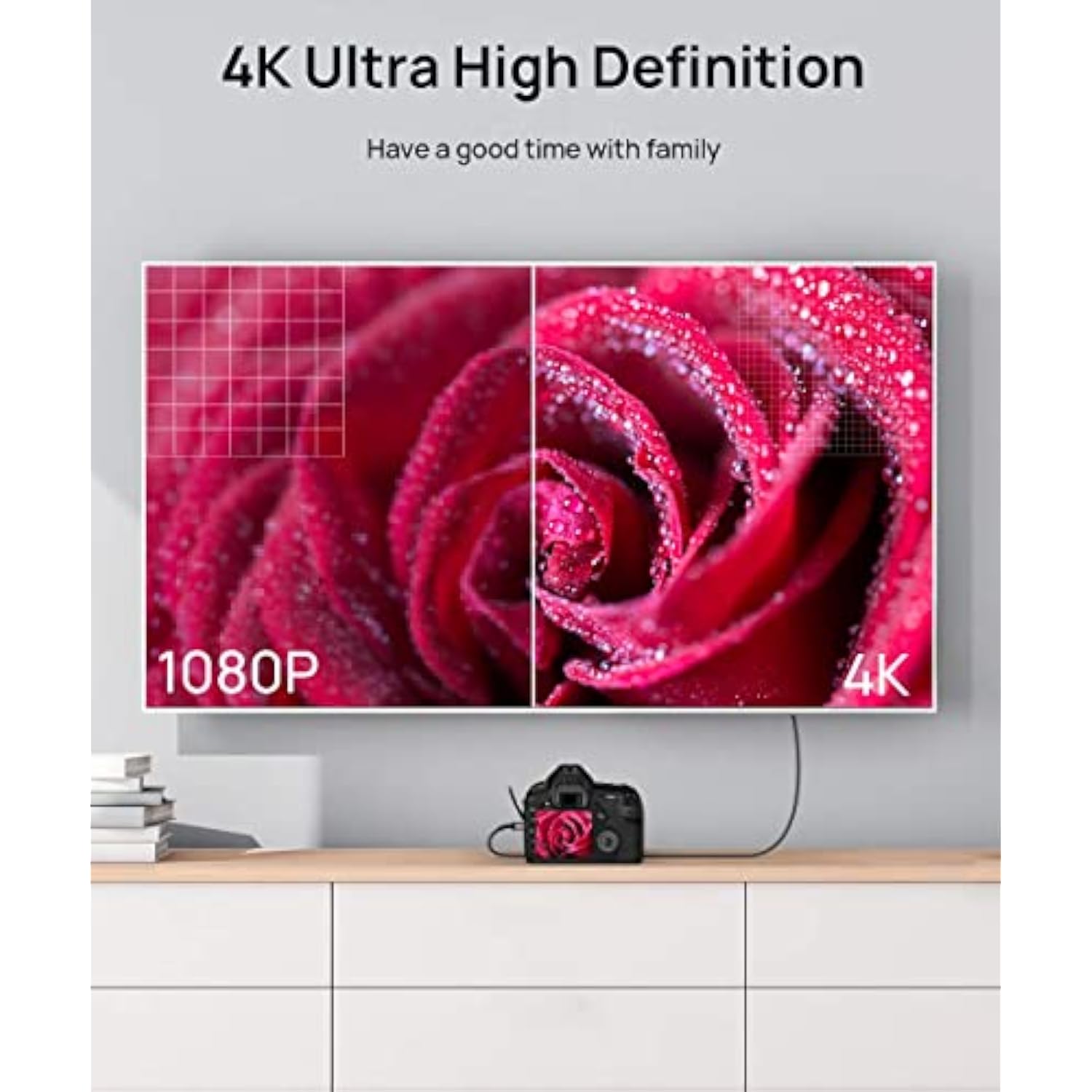 4K Micro Hdmi To Hdmi Cable 10 Ft, Micro Hdmi To Standard Hdmi Cord Braided Su