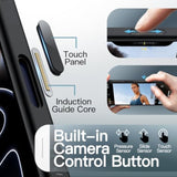 JETech Magnetic Case for iPhone 17 Pro Max 6.9-Inch Compatible with MagSafe, Shockproof Slim Phone Cover with Built-in Camera Control Button, Matte Translucent Back (Black)