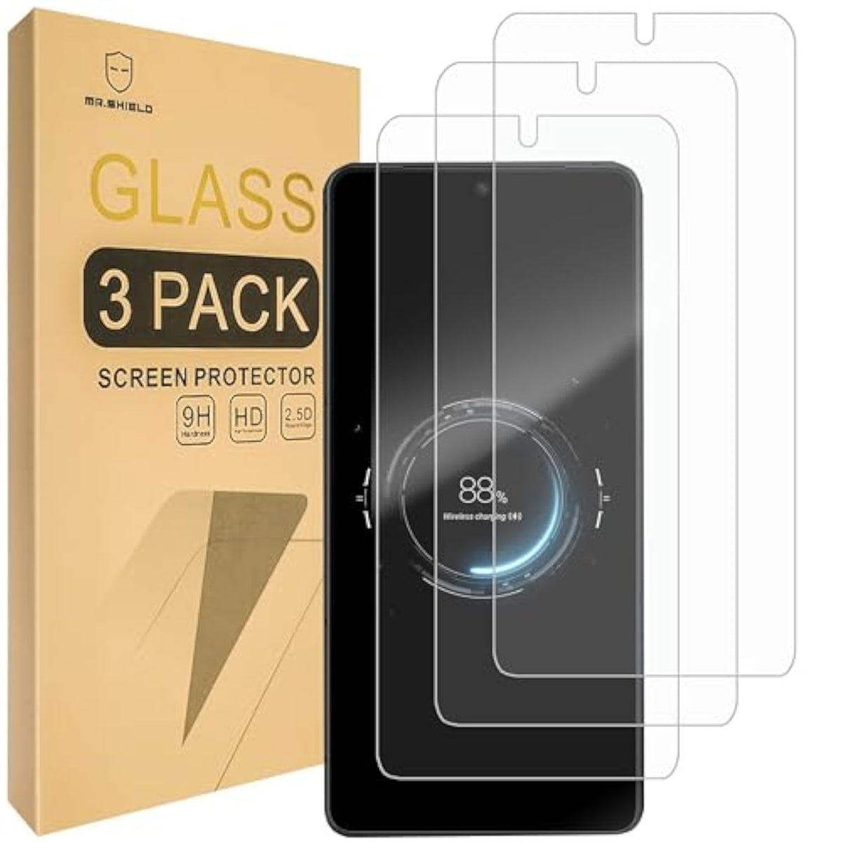 Screen Protector Compatible With Asus Rog Phone 8 / Rog Phone 8 Pro [Tempered Glass] [3-Pack] [Japan Glass With 9H Hardness]