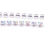 5 Yards 5Mm Crystal Rhinestone Close Chain Trim For Sewing Crafts,Diy Decoration