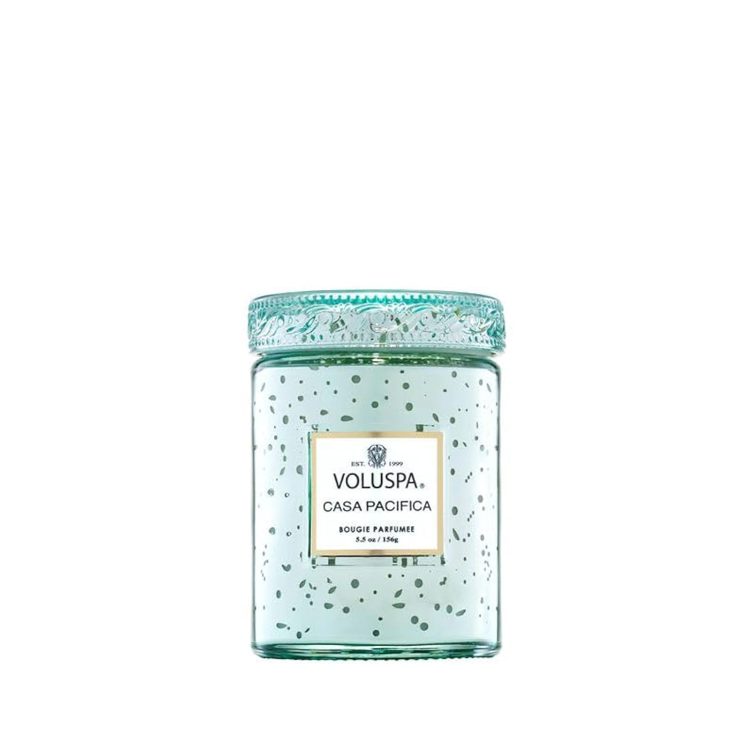 Voluspa Casa Pacifica Candle | Small Glass Jar | 5.5 Oz. | 50 Hour Burn Time | Hand-Poured Coconut Wax for a Clean Burn | Handcrafted in The USA