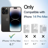 JETech Magnetic Case for iPhone 14 Pro Max 6.7-Inch Compatible with MagSafe, Shockproof Phone Bumper Cover, Solid Color Matte TPU Frame, Anti-Scratch Clear Back (Space Black)