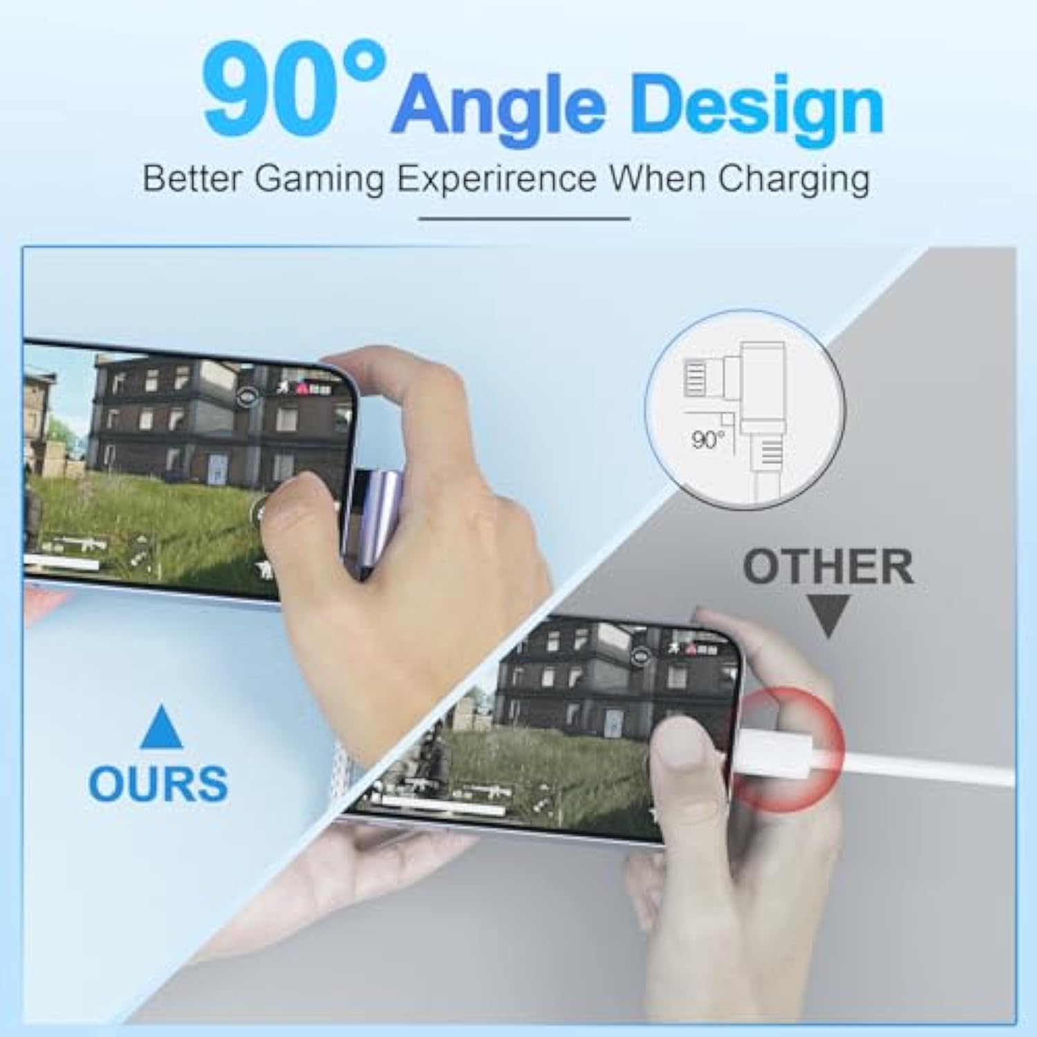 16Ft Extra Long Right Angle Usb C To Lightning Apple Iphone Charger Cable,90 Degree L-Shaped 5M Nylon Braided Pd Fast Charging Cable Data Sync Cord For Iphone 14/13/Pro/12/Max/11/X/Xs/Xr/8/Ipad?Mfi?