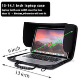 BUG 13-14 Inch Laptop Sun Shade Bag, Chromebook Protective Sleeve Case Shoulder Bag with Sun Hood Foldable Portable Shield Cover for Working Outside, Computer Hard Shell Case(Patent Pending)