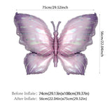 4pcs Purple Butterfly Foil Balloons for Wedding, Baby Shower & Party Decor