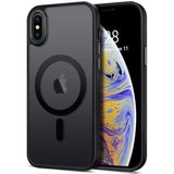 Case For Iphone X Case, For Iphone Xs Case Magnetic Translucent Matte Phone Cases 5.8" [Compatible With Magsafe] Thin Slim Fit Shockproof Bumper Hard Protective Cover For Women Men Girls, Black