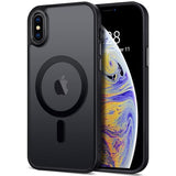 Case for iPhone Xs Max Case Magnetic Translucent Matte Phone Cases 6.5" [Compatible with MagSafe] Thin Slim Fit Shockproof Bumper Hard Protective
