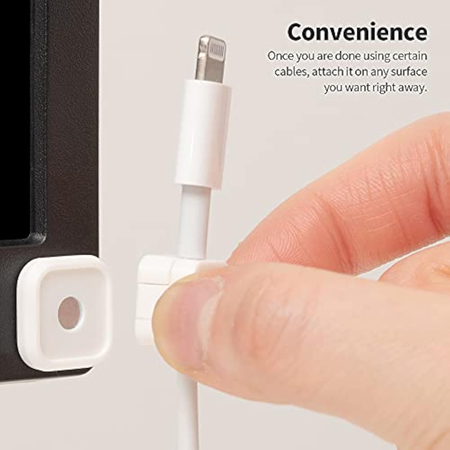 Sinjimoru Magnetic Cable Clips, Multipurpose Cable Management for Car and Office Supplies Self Adhesive Cable Organizer Clip. Magnetic Cable Holder 3pcs White