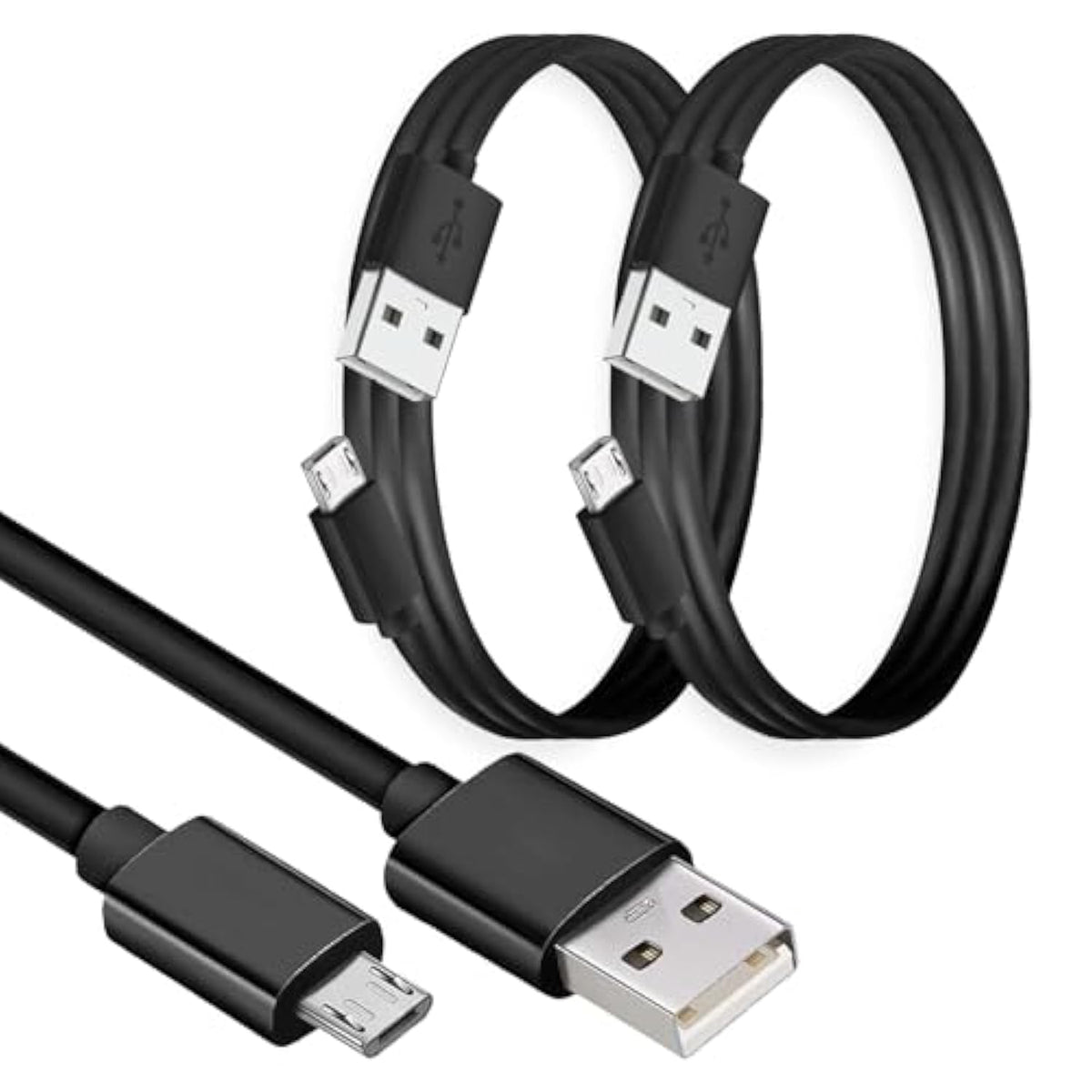 Micro Usb Cable (2-Pack) 10Ft. Micro Usb To Usb Charging & Data Transfer Android Usb Cord, Compatible With Kindle Fire Hd Tablet, Xbox One S X, Galaxy S6, S7 Edge J7, Note 5 4 (10-Feet)