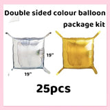 Square Foil Metallic Silver Balloons Wall Tunnel Flat Double Sided Mylar Chrome Silver Balloon Arch Garland Kit New Year'S Eve Wedding Graduation Engagement Disco Party Background Decorations