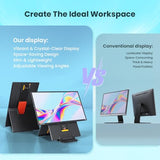 24-Inch Large Portable Monitor For Laptop, 2026 Upgraded 1080P Fhd 100Hz Portable Screen,125% Srgb Ips Portable Second Monitor With Adjustable Stand For Laptop, Macbook, Phones