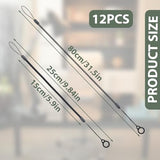 12 Pcs Pen Lanyards Retractable Elastic Pen Leash Strap for Clipboard Holder Touchscreen Attachment Notebook Office Supplies