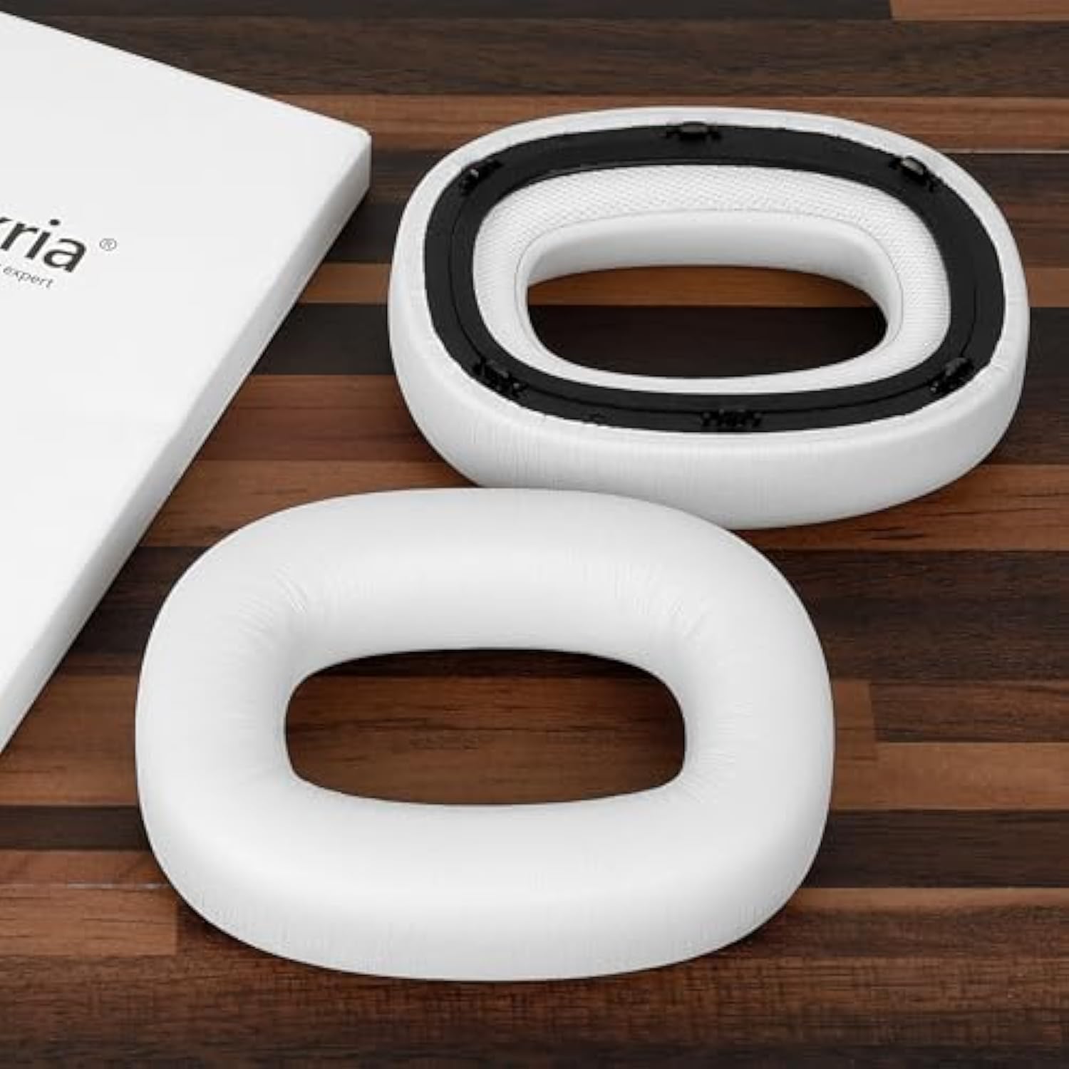 Geekria QuickFit Replacement Ear Pads Compatible with Bowers & Wilkins Px8, Px7 S2 (Do Not Fit Px7, Px7S2e) Headphones, Ear Cushions (White)