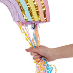 Rainbow Pull String Pinata For Pastel Birthday Decorations, Gender Reveal Party Supplies, And Birthday Party (Small, 16.5 X 10 X 3 In)