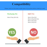 For Moto G Play 2024 Case, Soft Silicone Rubber Bumper Hard Plastic Phone Case With [Sliding Camera Lens Cover] [360° Rotatable Kickstand Ring] [Hd Screen Protector] For Motorola G Play 2024 4G Blue