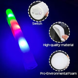 105 Pack Led Foam Light Up Sticks, Glow Sticks For Wedding With 3 Modes Colorful Flashing, Glow Stick Bulk Party Pack For Wedding, Raves, Concert,Camping, Sporting Events, Pool Party