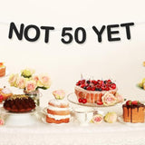 Funny 49th Birthday Banner Black Glitter Party Decorations for Women