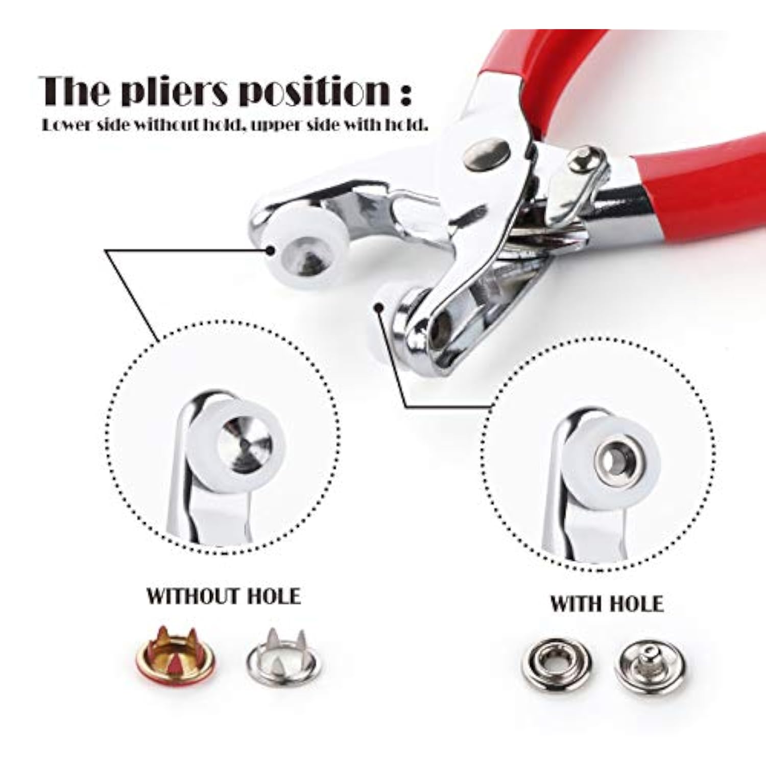 300 Sets Snap Fasteners Kit Tool, Metal Snap Buttons Rings With Fasten
