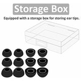 6 Pairs Eartips Compatible With Pixel Buds Pro Ear Tips Buds, Replacement Silicone Rubber Earbuds Gel Earplug Wing Fit In Case Accessories Compatible With Google Pixel Buds Pro - S/M/L Black