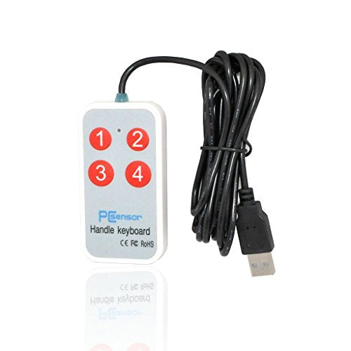 1.8Meter /6Feet Usb Durable Game Handle Mini Button 4 Keys Switch User-Defined Keyboard For Game Laptop White