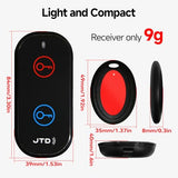 Key Finder with 100dB Loud Sound & 4 Receivers - Remote Finder Locator for Keys, Wallet, TV Remote, Pets, 131ft Range, No Phone or App Needed,