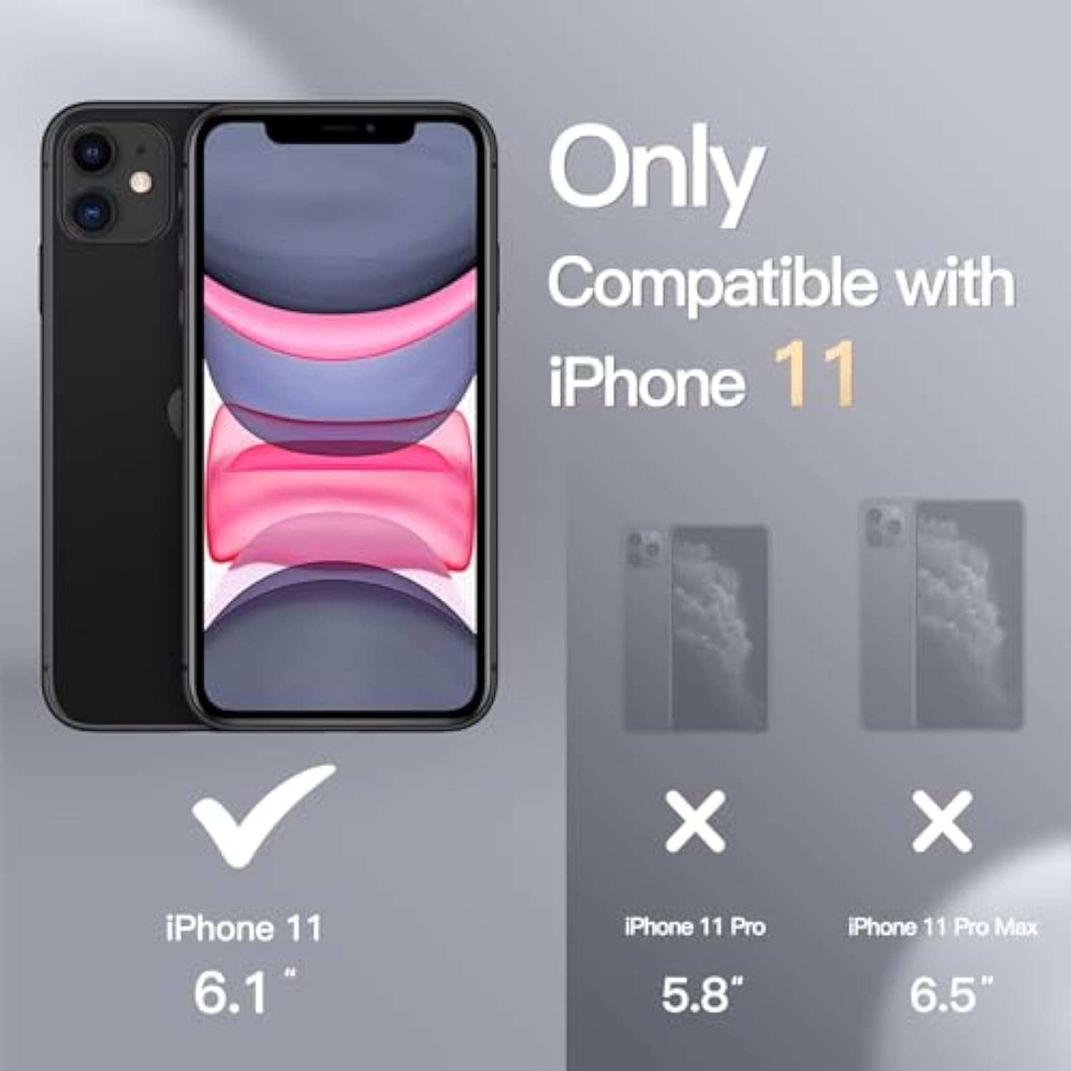 JETech Silicone Case for iPhone 11 (2019) 6.1-Inch, Silky-Soft Touch Full-Body Protective Case, Shockproof Cover with Microfiber Lining (Black)