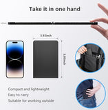 Foldable Bluetooth Keyboard - Portable Keyboard With Storage Bag, Rechargeable Full Size Ultra Slim Compatible Ios Android Windows Smartphone Tablet And Laptop(Keyboard+Bag)
