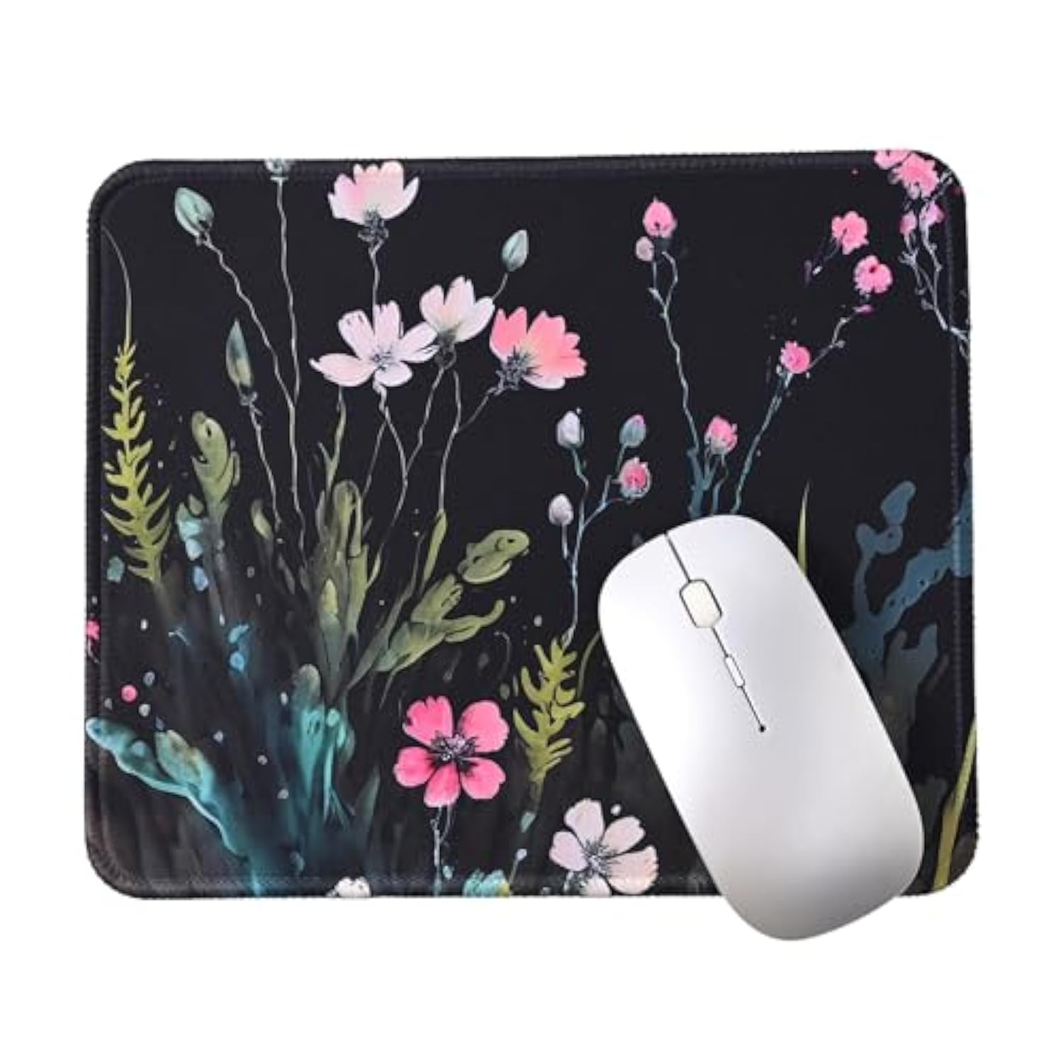 Flowers And Plants Mouse Pad,Cute Square Mousepad,9.5 X 7.9 Inch Waterproof Non-Slip Rubber Mouse Pad For Home, Office,For Wireless Mouse,Gaming Mouse Pads.(Flower)