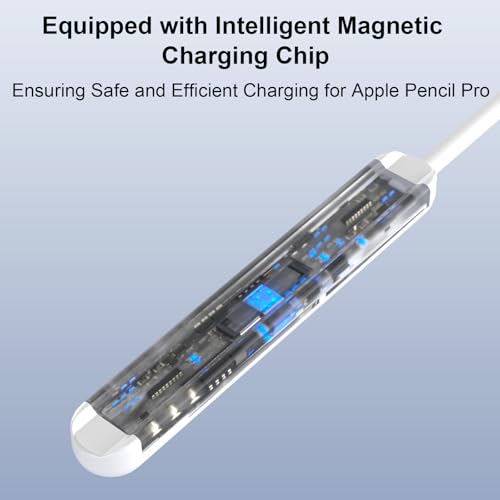 Magnetic Charging Cable Compatible with  Pencil Pro Fast Charging Dock with Smart LED Indicator 1FT USB-C Charger Cable Overcharge Protection