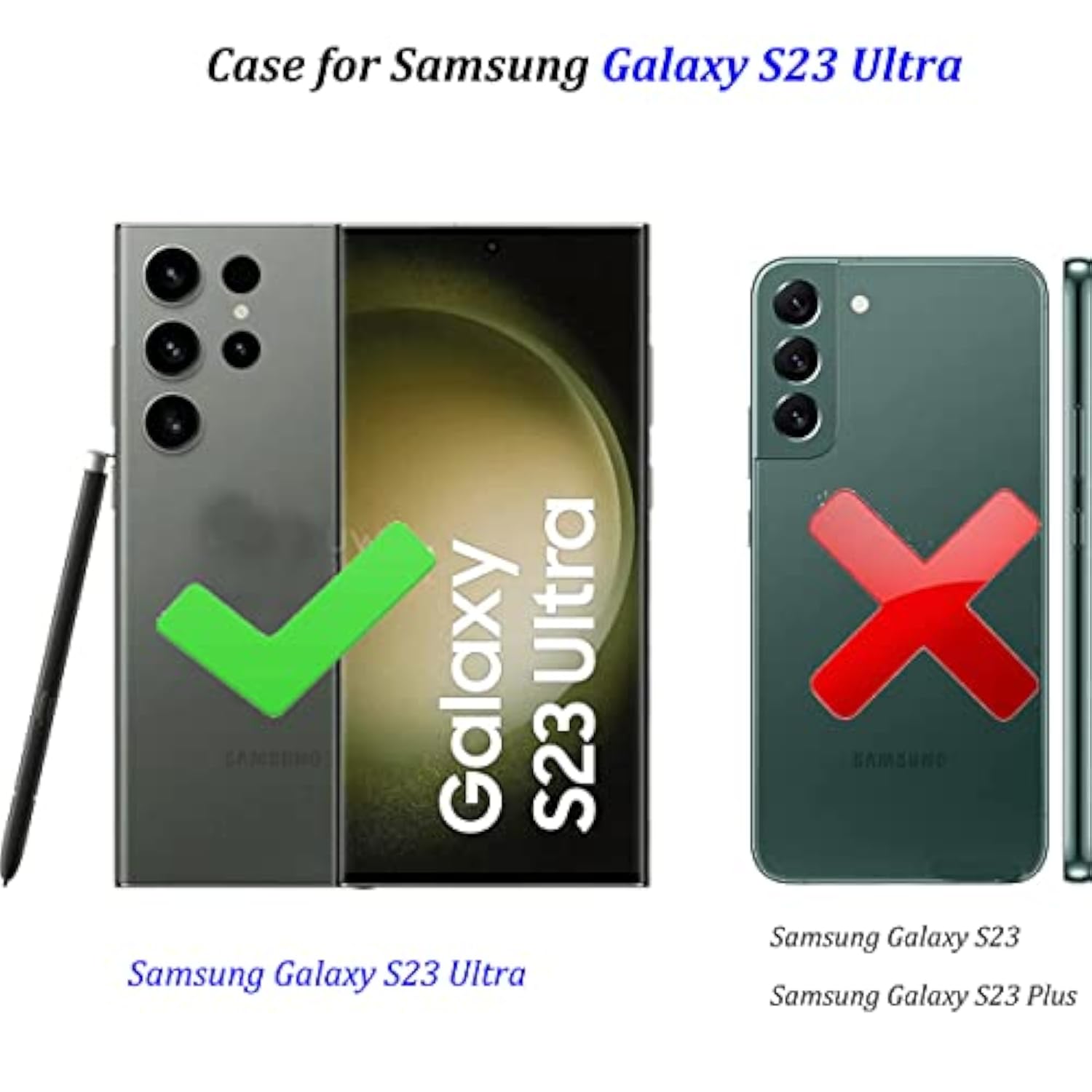 For Samsung Galaxy S23 Ultra Case: Slim Thin Carbon Fiber Classic Design Soft Hybrid Bumper Lightweight Anti Fingerprint Protective Cell Phone Cover Wireless Charging (Black)