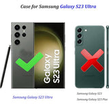 For Samsung Galaxy S23 Ultra Case: Slim Thin Carbon Fiber Classic Design Soft Hybrid Bumper Lightweight Anti Fingerprint Protective Cell Phone Cover Wireless Charging (Black)