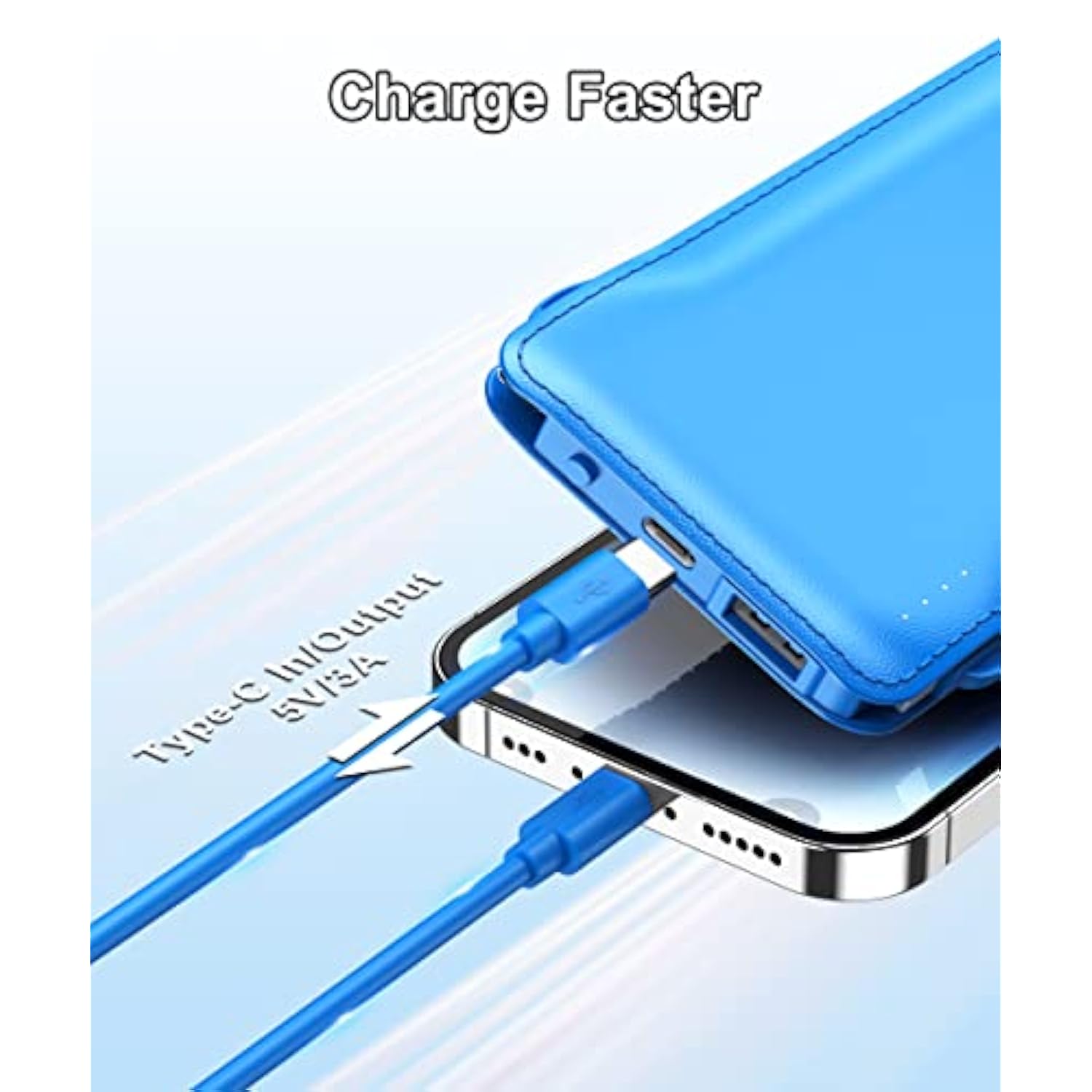 10000Mah Power Bank Portable Charger With Built-In Cables, Portable Phone Charger Battery Backup Compatible With Iphone 16 15 14 13 12 And Android Phones