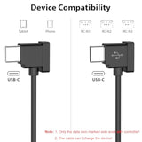 Usb-C To Usb-C Data Cable For Dji Rc-N1/N2/N3 Controller, Link For Iphone 17 16 15 Ipad Pro Samsung S25 S24 S23 To Dji Neo/Mavic 3 Series/Mavic Mini 3 Pro 2 Se/Mavic Air 3S 3 2S 2 Drone (1Ft/30Cm)