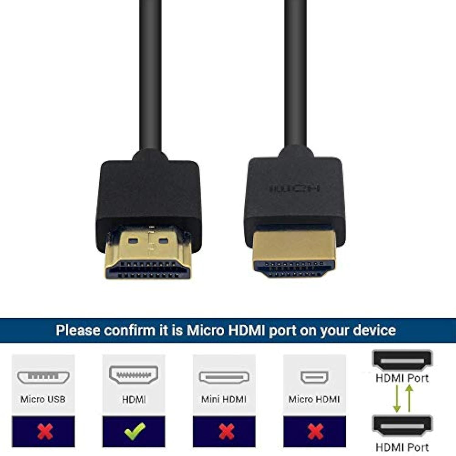 Hdmi To Hdmi Coiled Cable, 4K Hdmi Cable, Extreme Thin Hdmi Male To Male Exten