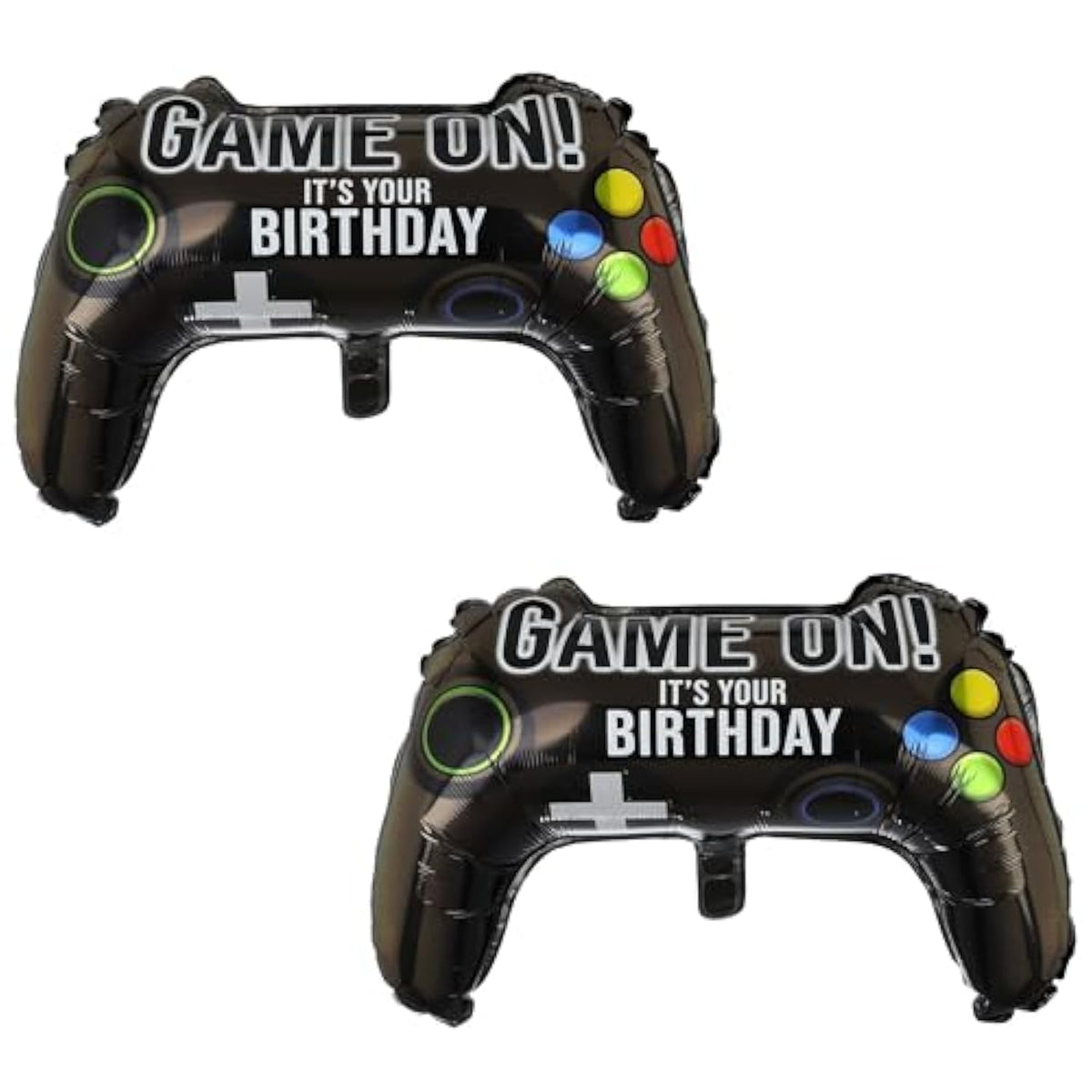 2 Pcs Video Game Controller Mylar Balloon Theme Party Boys Gaming Birthday Decorations