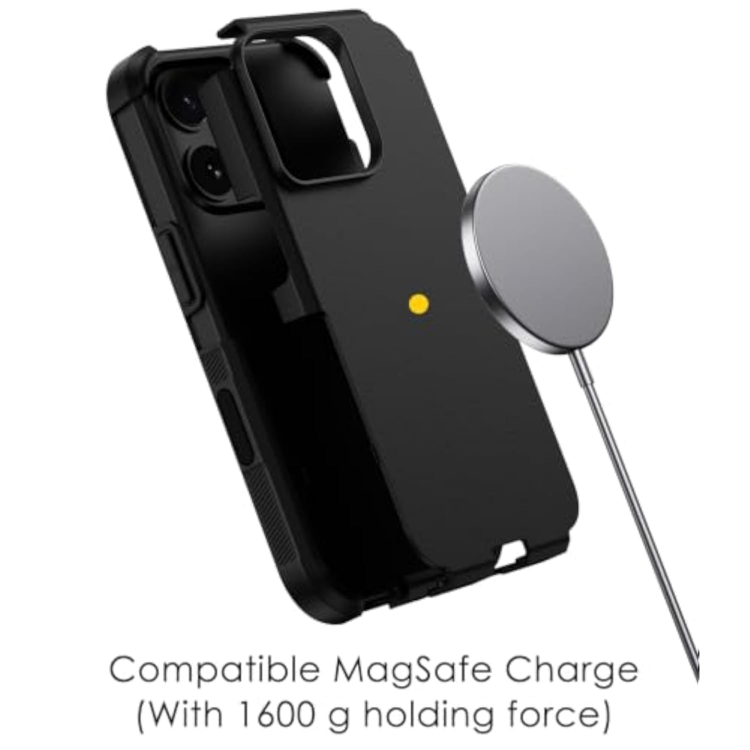 iPhone 16 Pro Max Case with MagSafe Compatibility, Screen Protector, Port Protection, and Camera Control Button - Slim and Tough Phone Case for iPhone 16 Pro Max (Black)