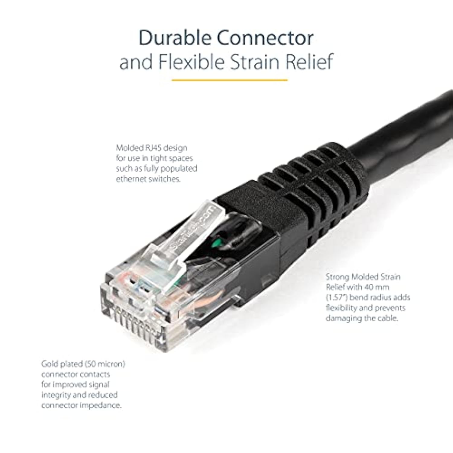 7Ft Cat6 Ethernet Cable - Black Cat 6 Gigabit Ethernet Wire -650Mhz 100W Poe++