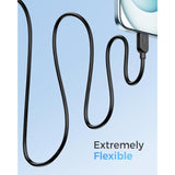 Cable Matters 3-Pack Extreme Flexible USB C Charging Cable 6ft in Black, Up to [60W Charging, 480Mbps] Apple CarPlay, Android Auto, USB C Charger Cable for iPhone 16/15, Galaxy S24, iPad Pro