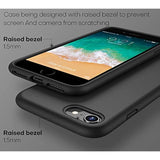 CellEver Heavy-Duty Silicone Case for iPhone SE 2022 (3rd Gen)/iPhone SE 2020 (2nd Gen)/iPhone 8/7 - Military Drop Protection, Elevated Screen & Camera Protection, Scratch-Free Interior, Black