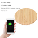 Wireless Charger Pad Bamboo Wood Cell Phone Wireless Chargers 10W Power Fast Charging Station With Charging Cable For Home Office, For S8, For S8 Plus, For S7, For S7 Edge, For S6, Etc