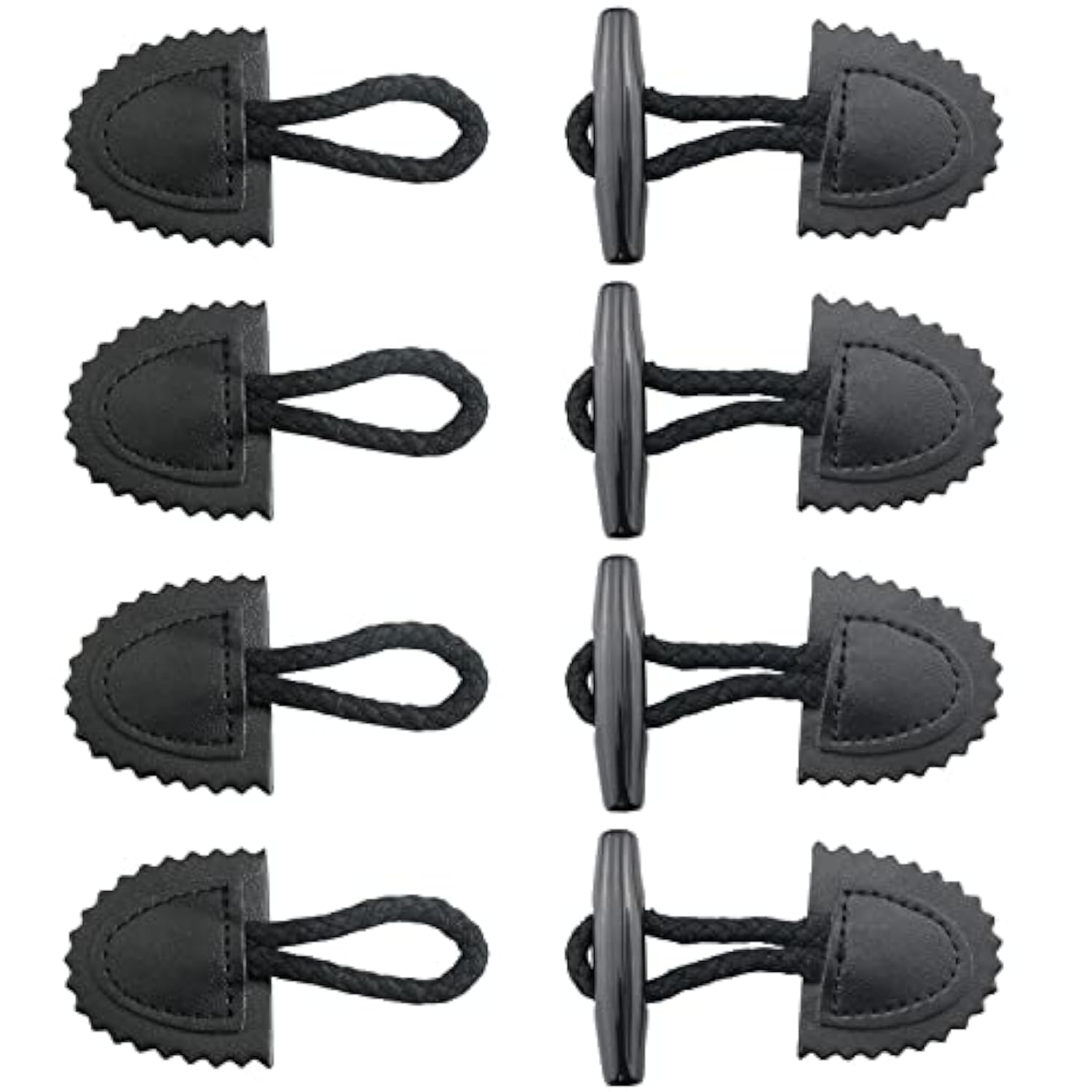 4Pcs Toggle Closure With Wooden Horn Button Diy Sewing Button Accessor